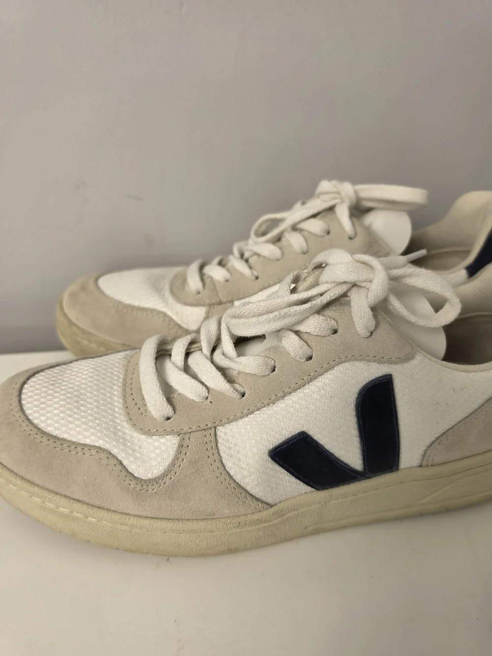 Veja White Nautico V-10 B-Mesh Sneakers Size 8 Women's